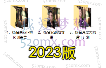 王扬名商业IP孵化训练营，2022-2023版