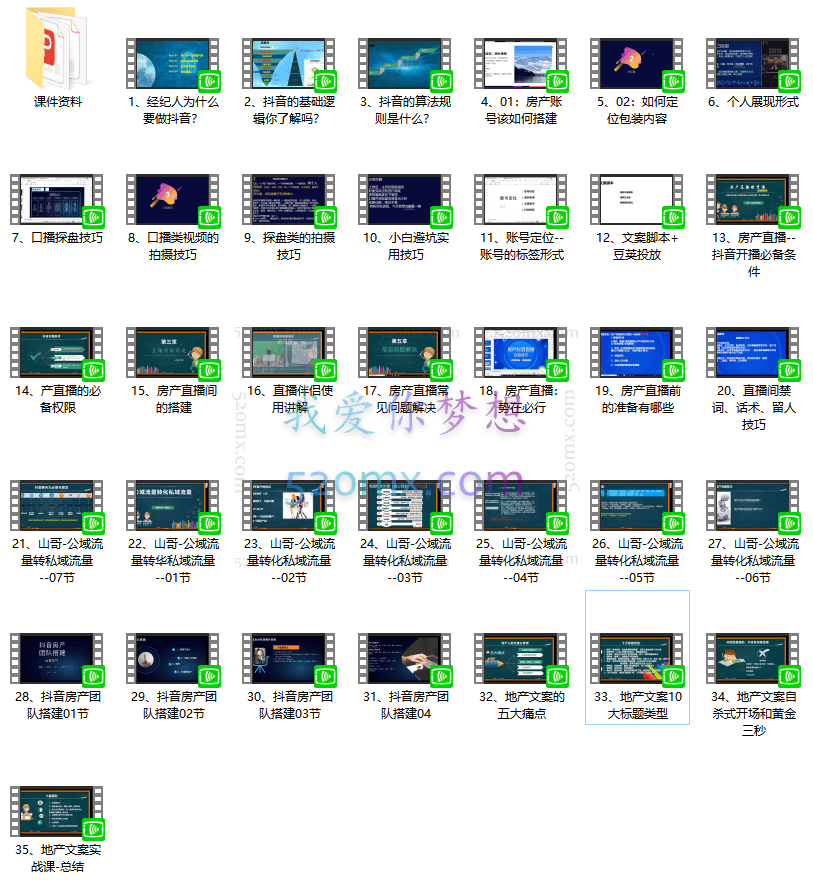 山哥房产教学实战教程:手把手教你从0-1做房产账号,短视频+直播变现