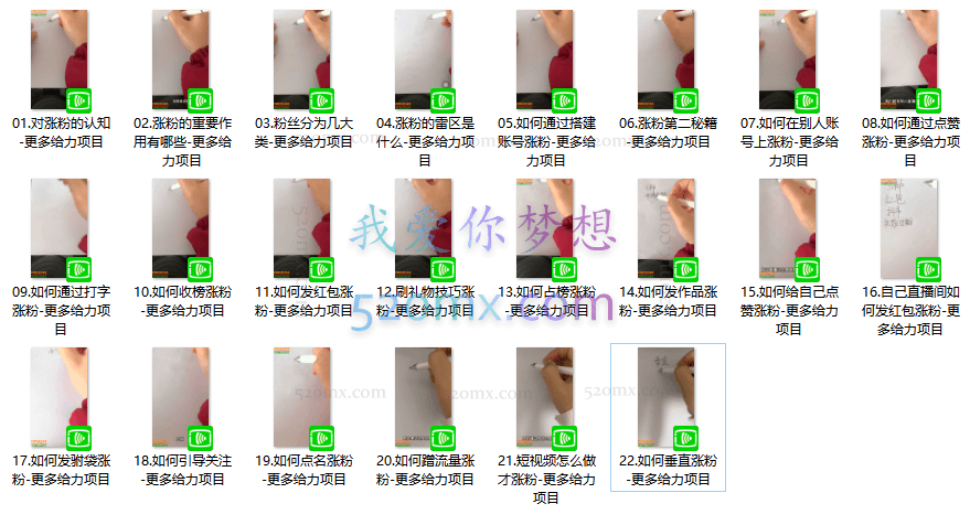 2022年涨粉新玩法:涨粉36招+橱窗开通+账号运营(57节视频课)