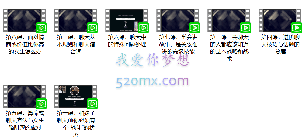 晨哥聊天急训班——8小时,让你成为一个会聊天的男人!