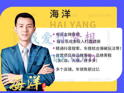 叮咚有课(海洋):抖音无货源店群私家班