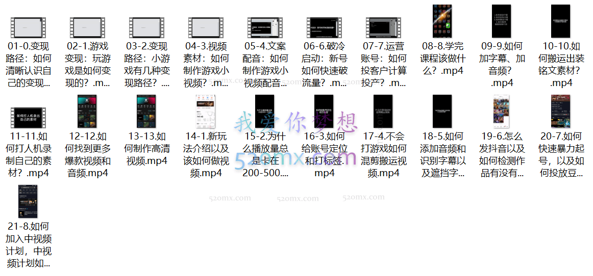 高有才短视频游戏训练营