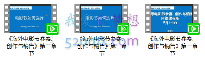 《海外电影节参赛、创作与销售》15期