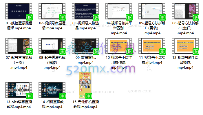乾视电商:视频号线性逻辑起号课程