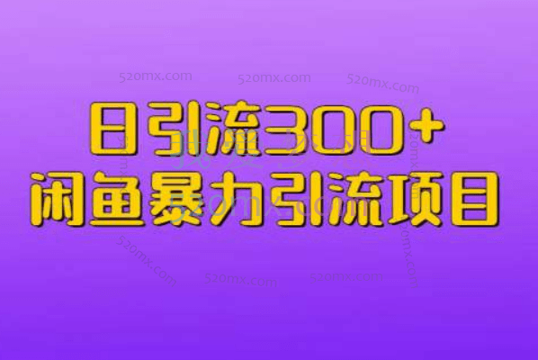 日引流300+闲鱼暴力引流项目