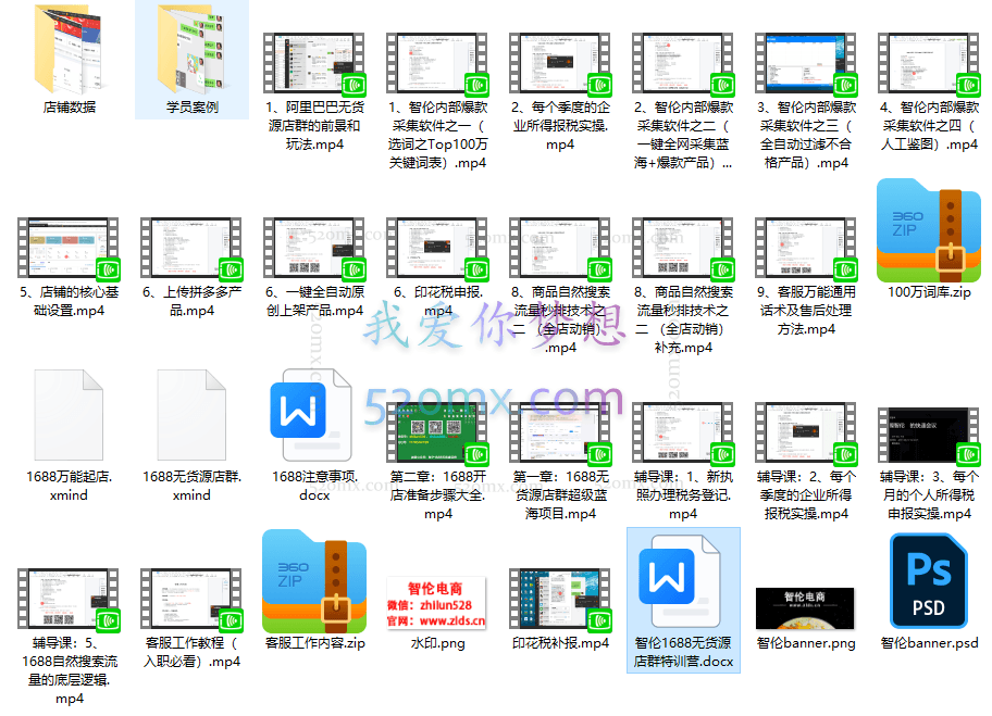 智伦项目打包:1688无货源店群、抖店核心技术培训