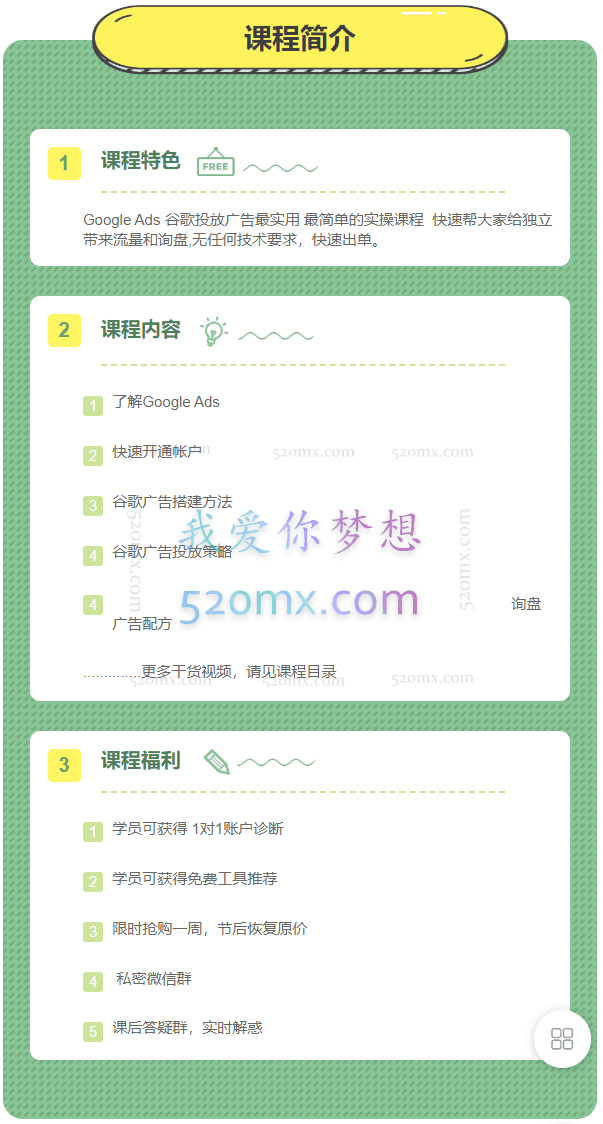 Google ads 谷歌广告投放实操课