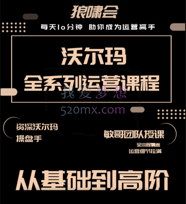 聪明的跨境人都在学的沃尔玛运营课,每天10分钟,从0到1,带你成为沃尔玛运营高手.