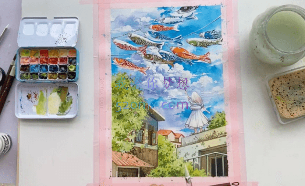 诣七七：水彩插画进阶班第二期2021年6月结课【画质不错】 #2