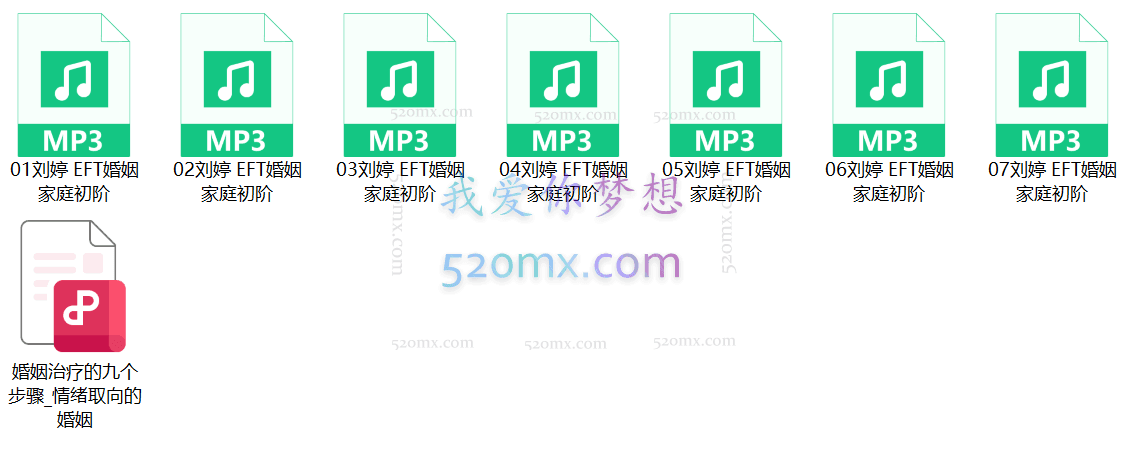 刘婷EFT（情绪取向）婚姻家庭治疗 初阶课程录音