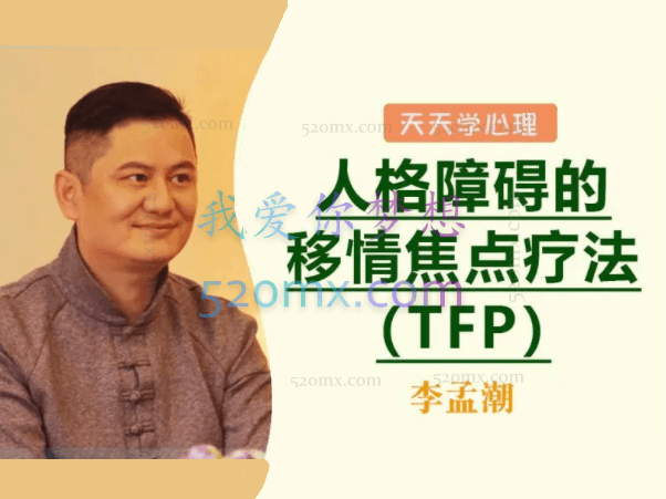 李孟潮:学人格障碍的移情焦点疗法(TFP)网课视频录像
