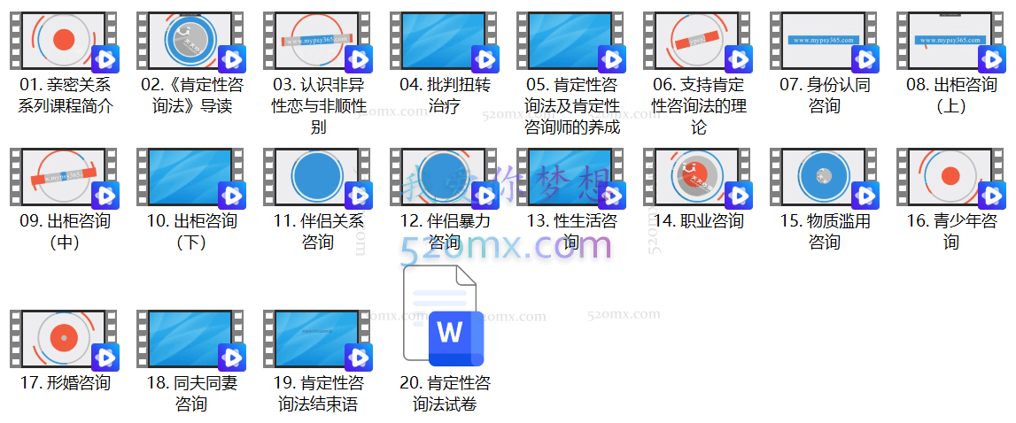 方刚:性与性别少数心理咨询-肯定性咨询法 视频课程