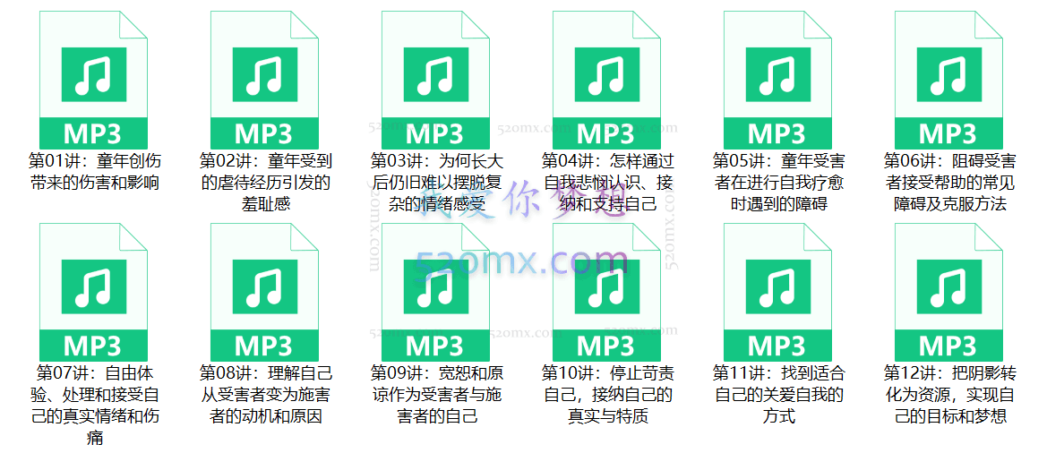 杨晓君：这不是你的错-如何疗愈童年创伤12讲微课音频