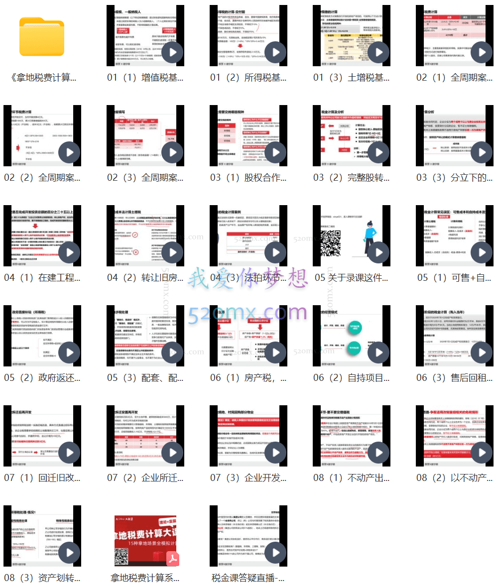 谢总:房地产全流程税费实战课,全网销量第一地产税费课