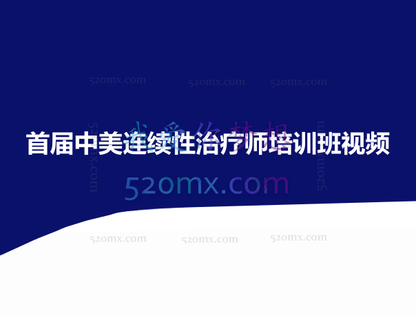 首届中美连续性治疗师培训班视频