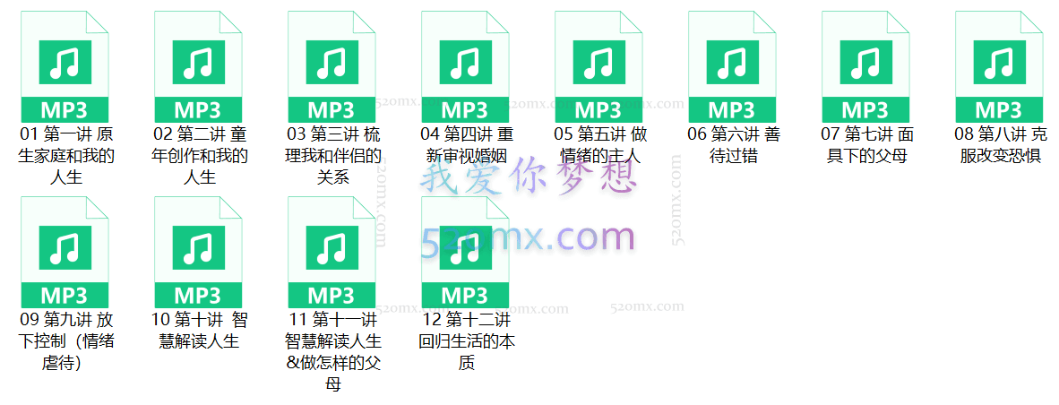 温柔的修炼-身心灵疗愈微课堂12讲高清录音MP3