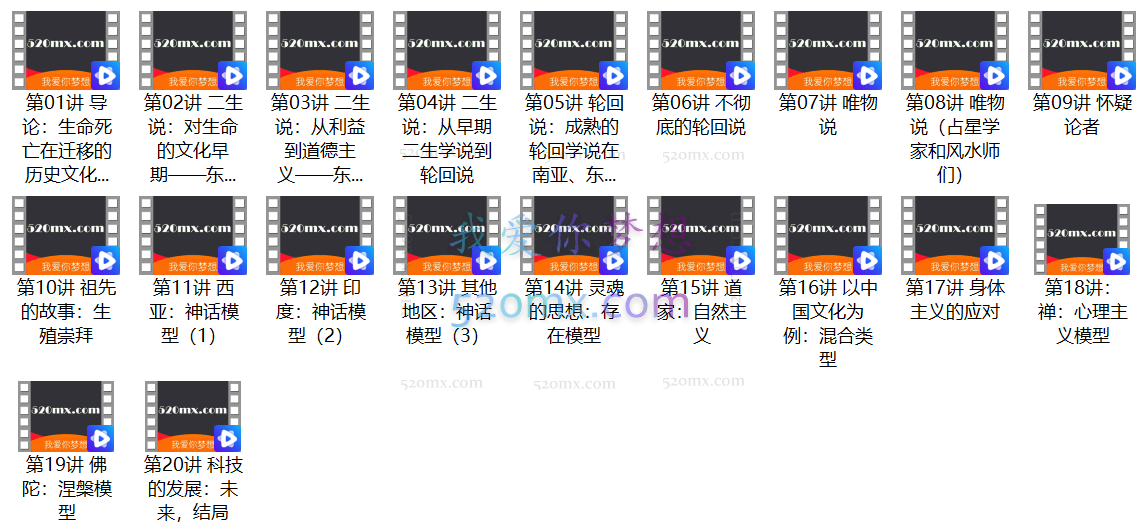 徐钧【微课二十讲】生命与死亡——在历史、文化和迁移中