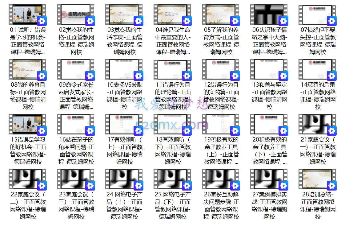 严红【父母必修课】正面管教课程28集