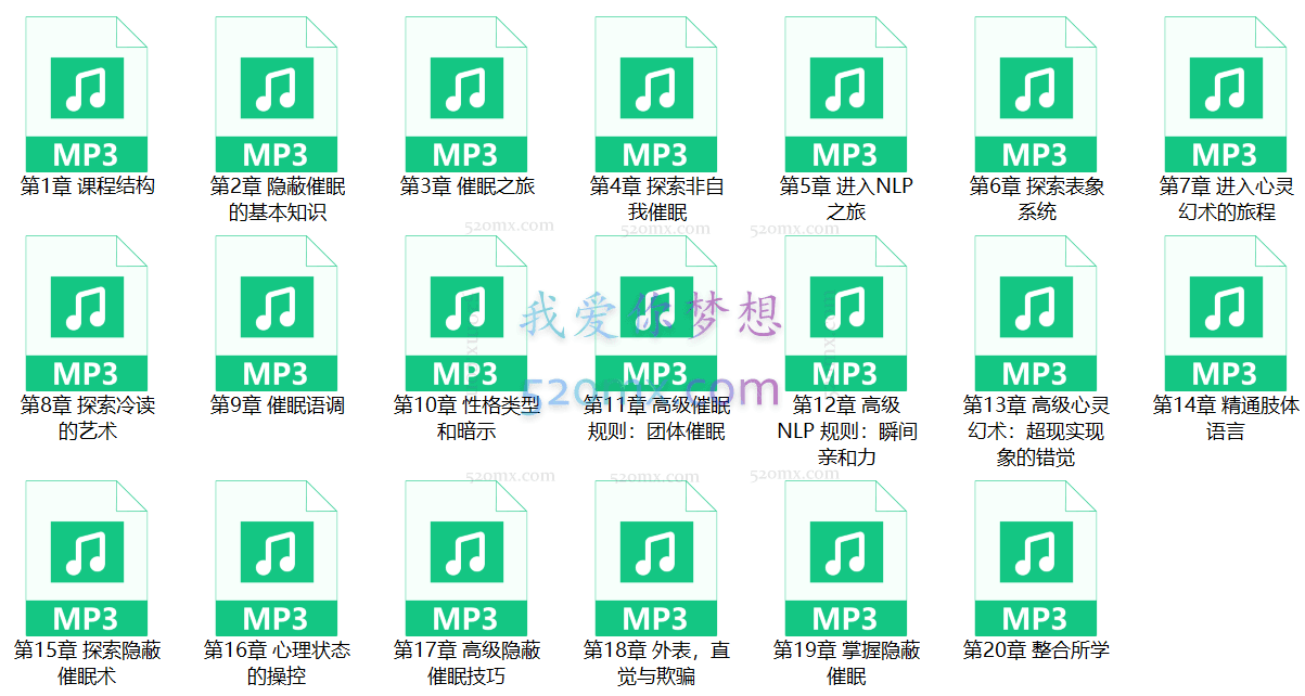 隐蔽催眠的艺术全套完整教学资料