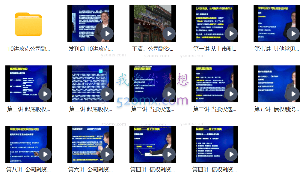 王清：攻克公司融资重难点10讲