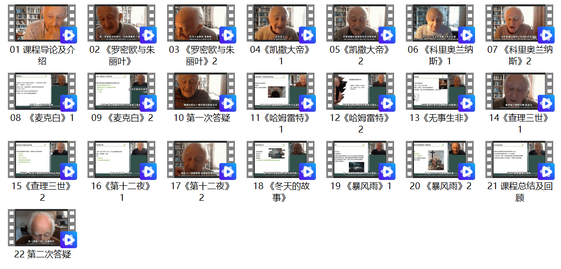 精分视角解读莎士比亚戏剧·专题22讲