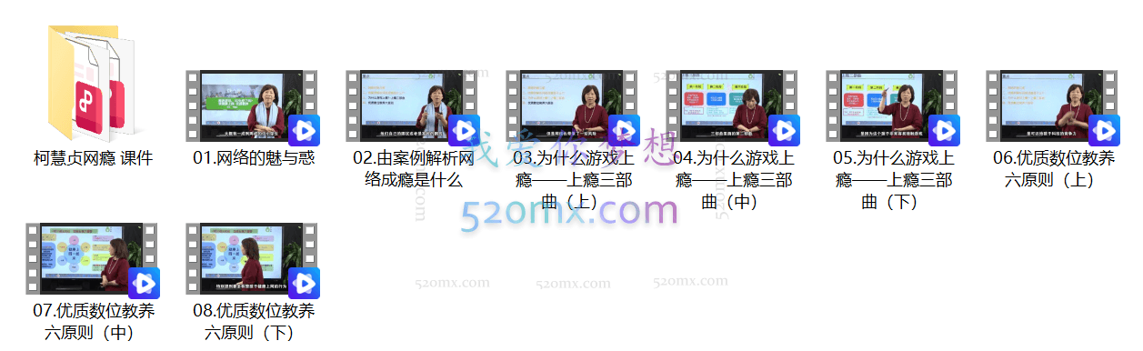 台湾网瘾治疗权威”柯慧贞 x 视频8讲