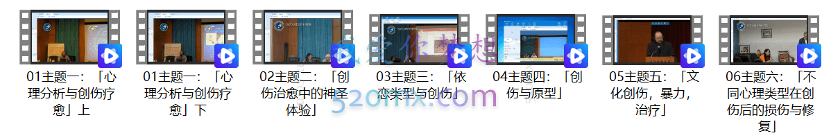 国际心理分析专题讲座-创伤与转化-六场直播视频录像