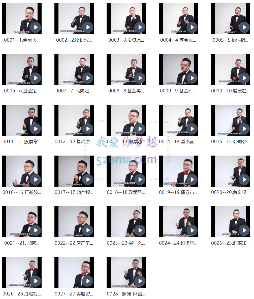 吴小平财富投资28讲，给你一套财富翻5倍的增值方案