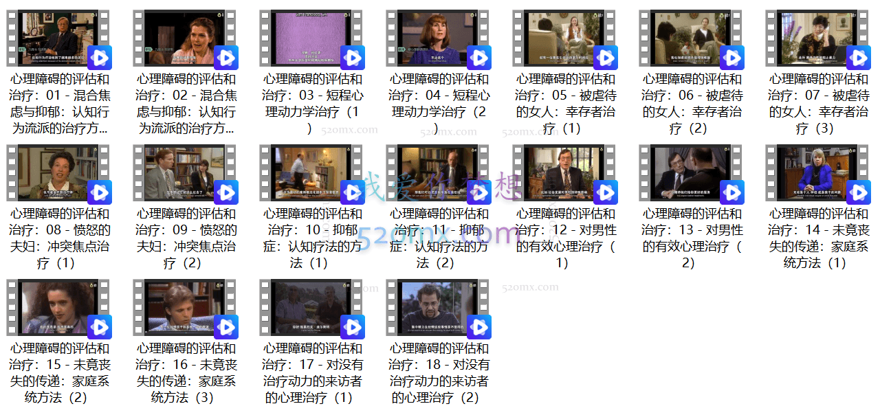 心理障碍的评估与治疗：8位宗师×8种流派视角