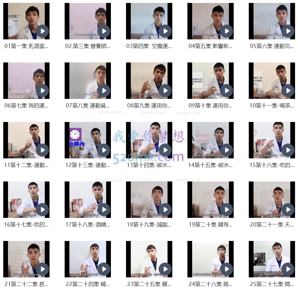 台湾某机构《私教营养师》27课时视频