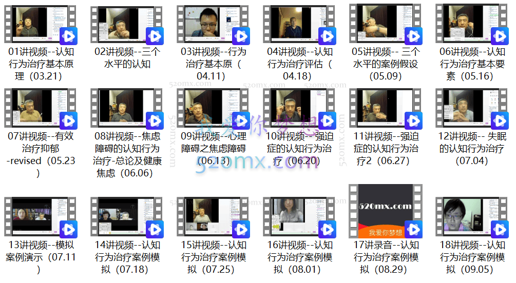 徐勇：认知行为治疗(CBT)理论与技能实操网络课程