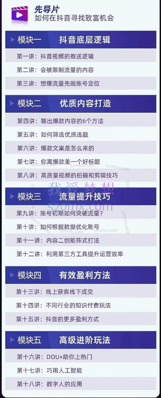 获客文化:抖音操盘手从入门到精通,3小时学会裂变&成交